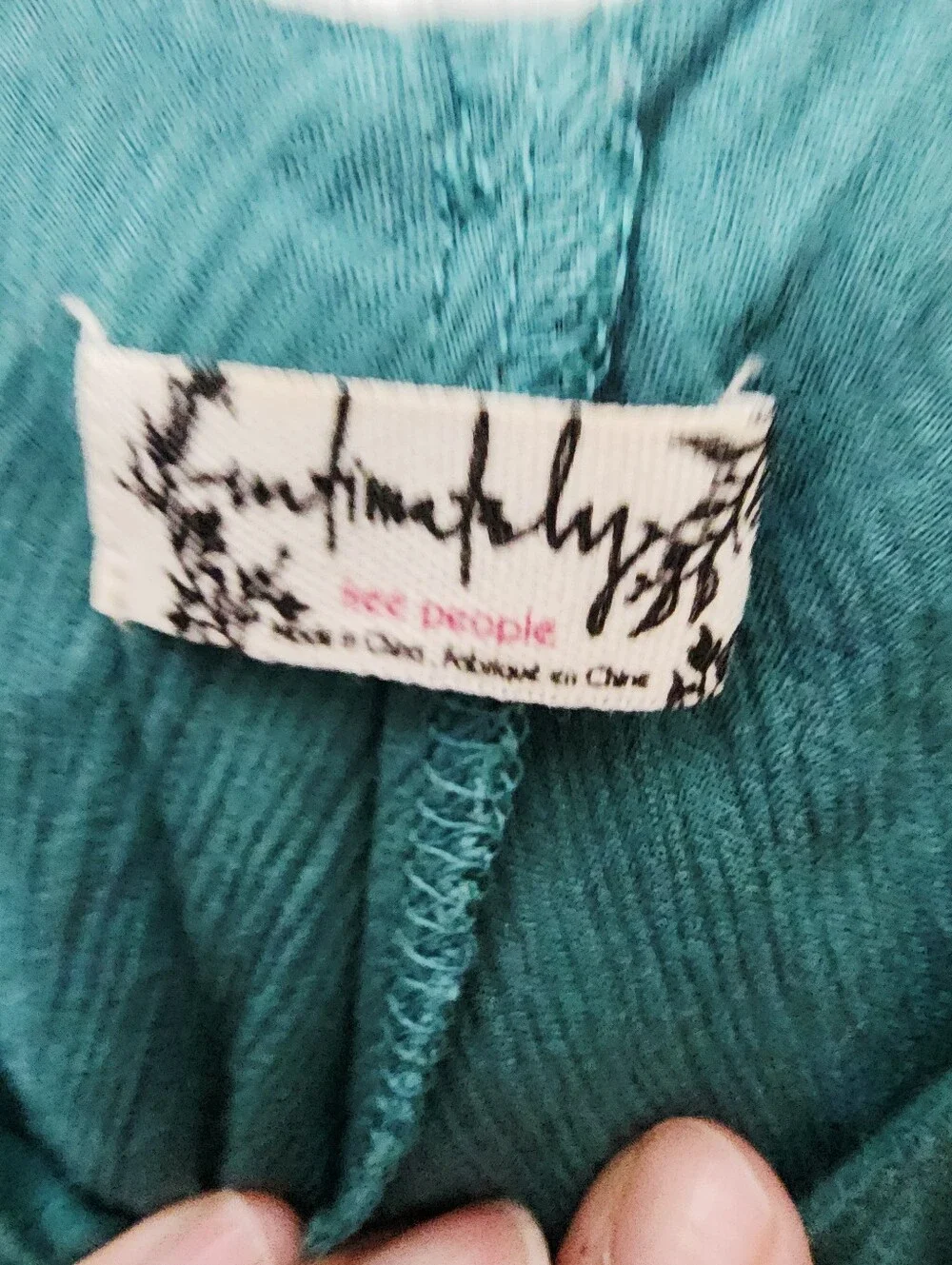 Free People Teal Layered V-Neck Camisole Size S